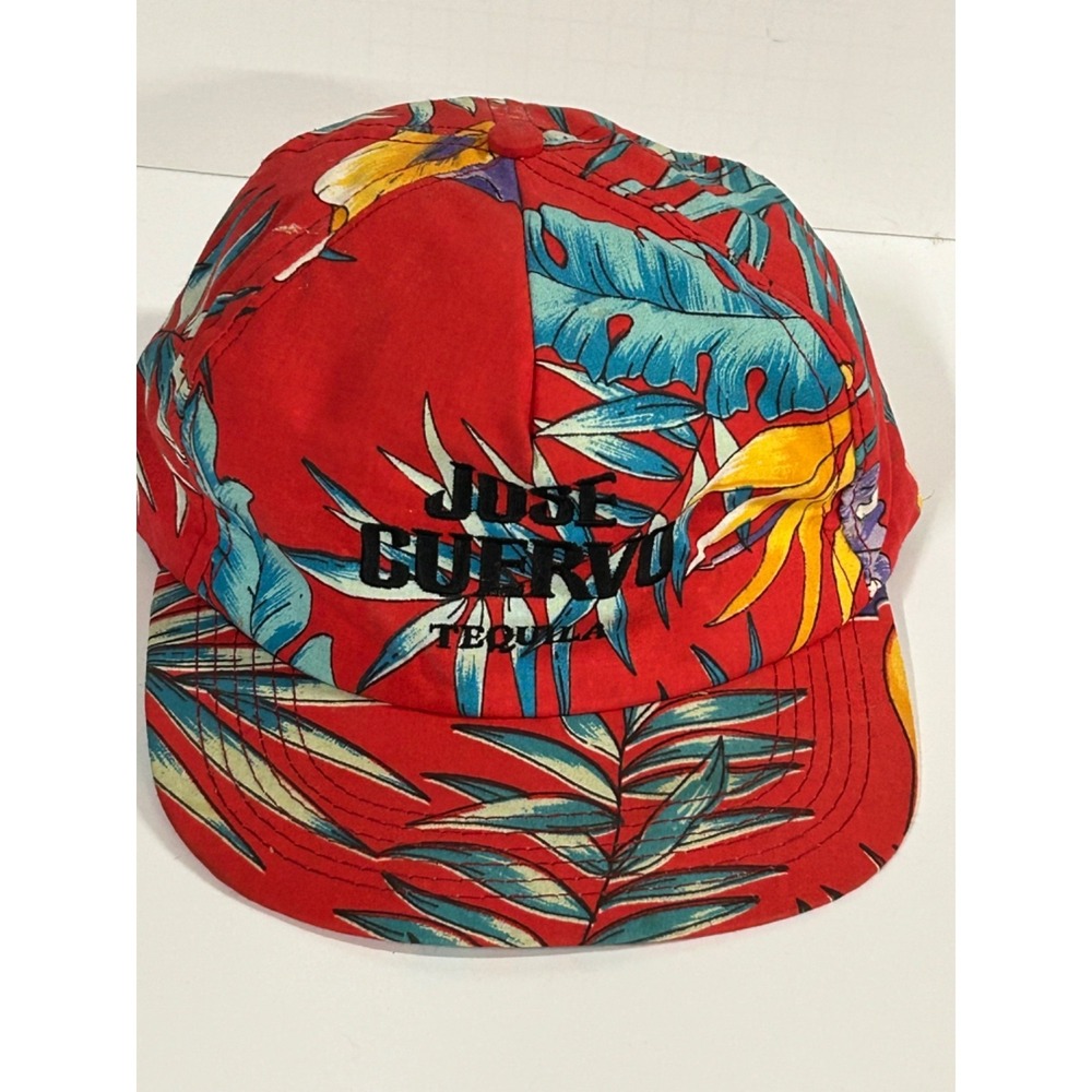Vintage 80's Jose Cuervo Tequila Floral‎ Hawaii All Over Print SnapBack Hat